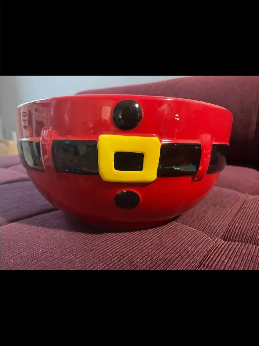 Red Santa Belt Snack Bowl